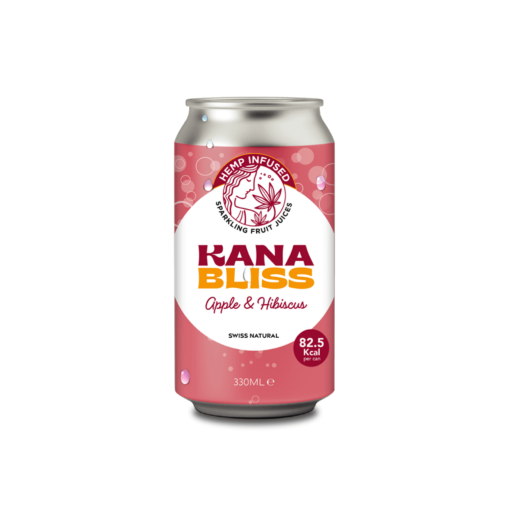 12x Kanabliss "Sparkling Fruit Juices" Apple & Hibiscus