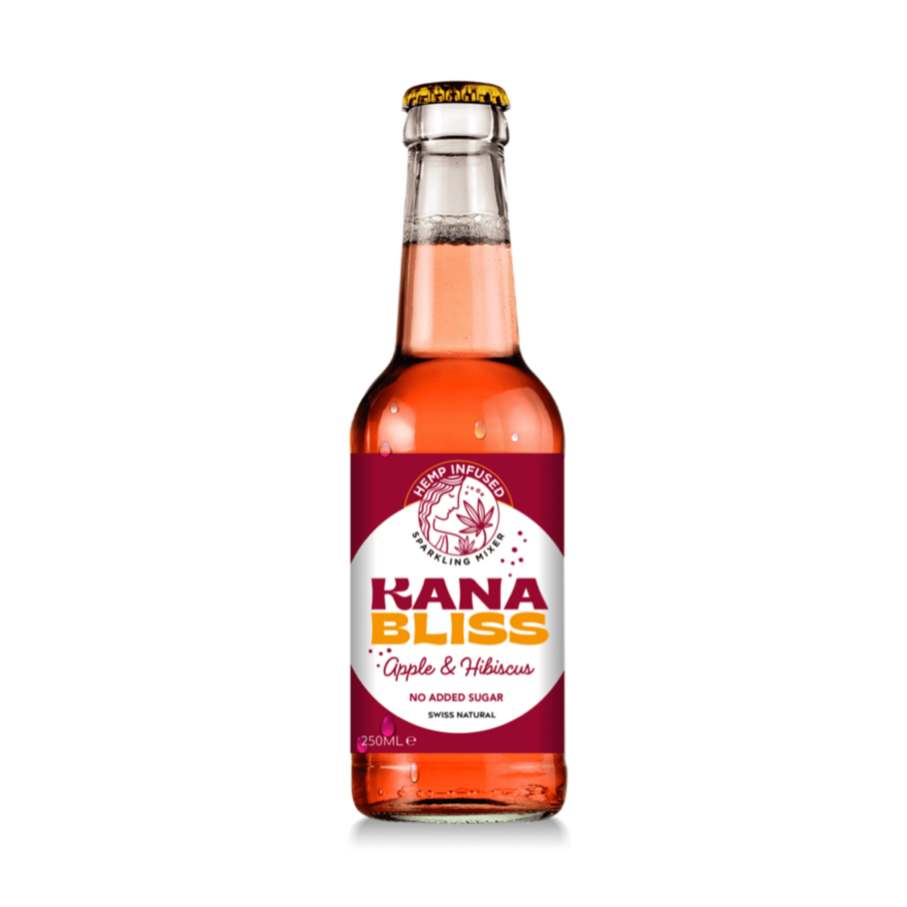 12x Kanabliss "Sparkling Mixer" Apple & Hibiscus